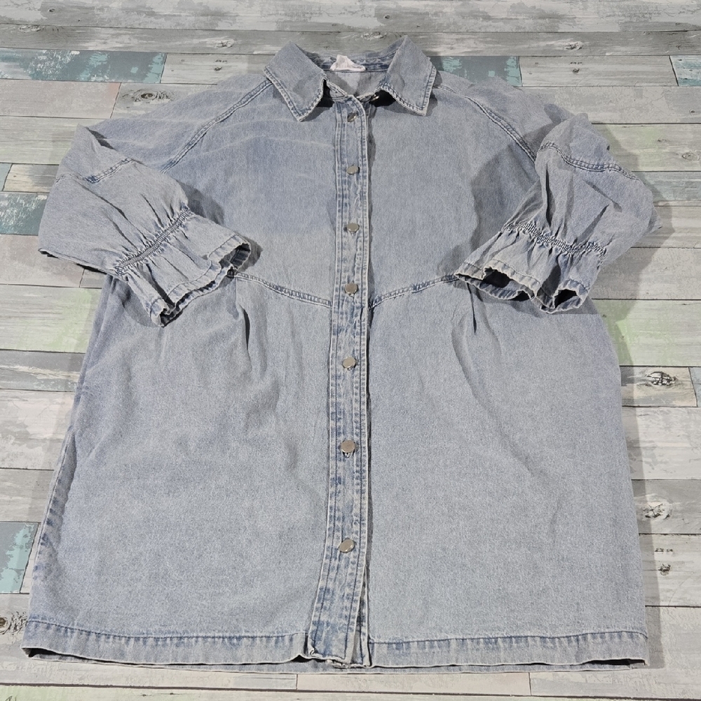 FIRST LOVE BY LOVELYN Denim Long Sleeve Dress Sz 1-X